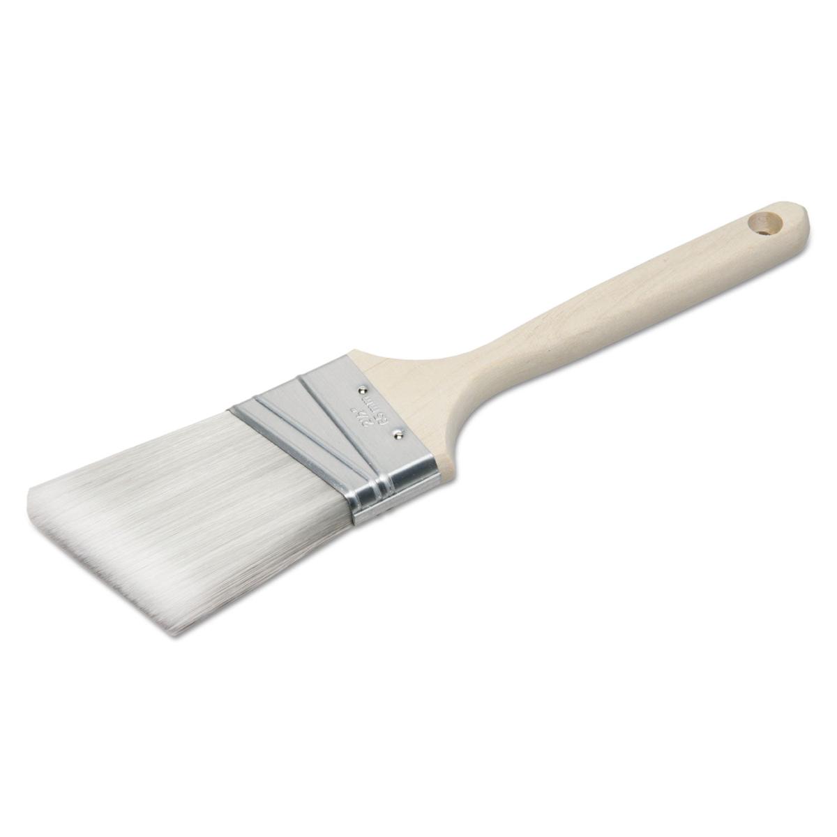 AbilityOne 8020015964247 SKILCRAFT 2 1/2" Angled Sash Paint Brush, Polyester, Wood Handle