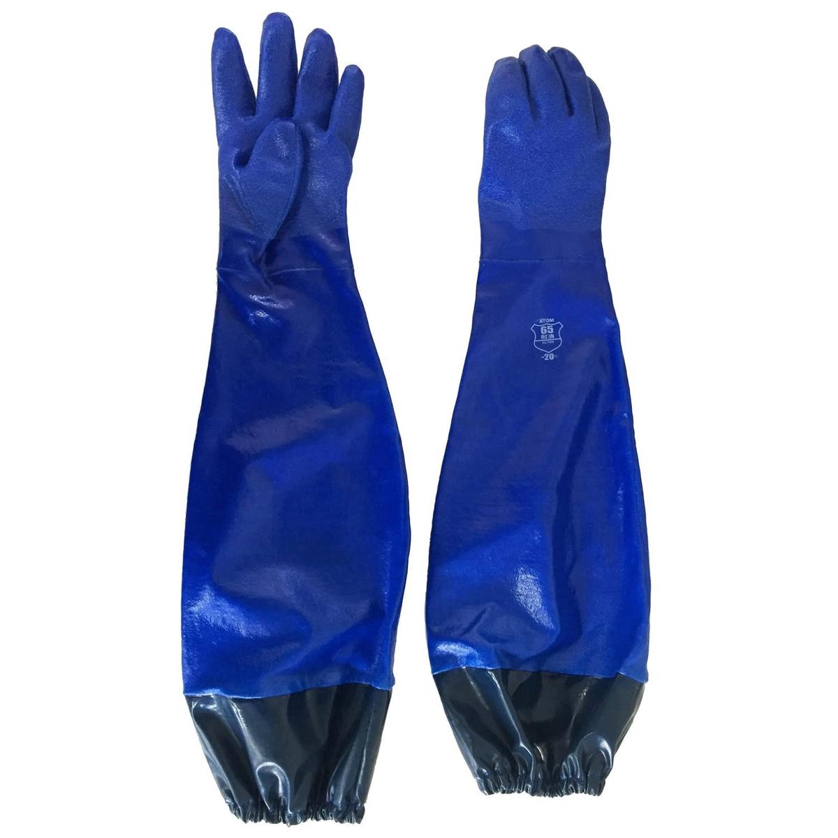 Atom Long Waterproof Gloves Cold Oil Resistant Insulated Work Gloves 65cm