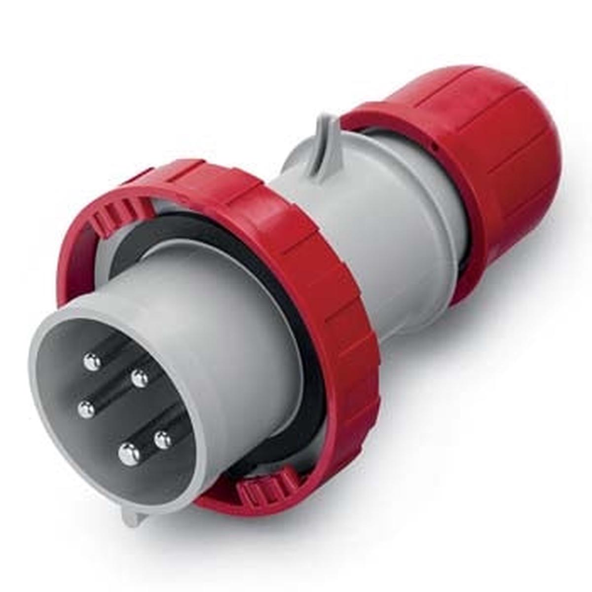 Plug 16A 3PNE 5Pin 415V Red IP67 Ins-Perf