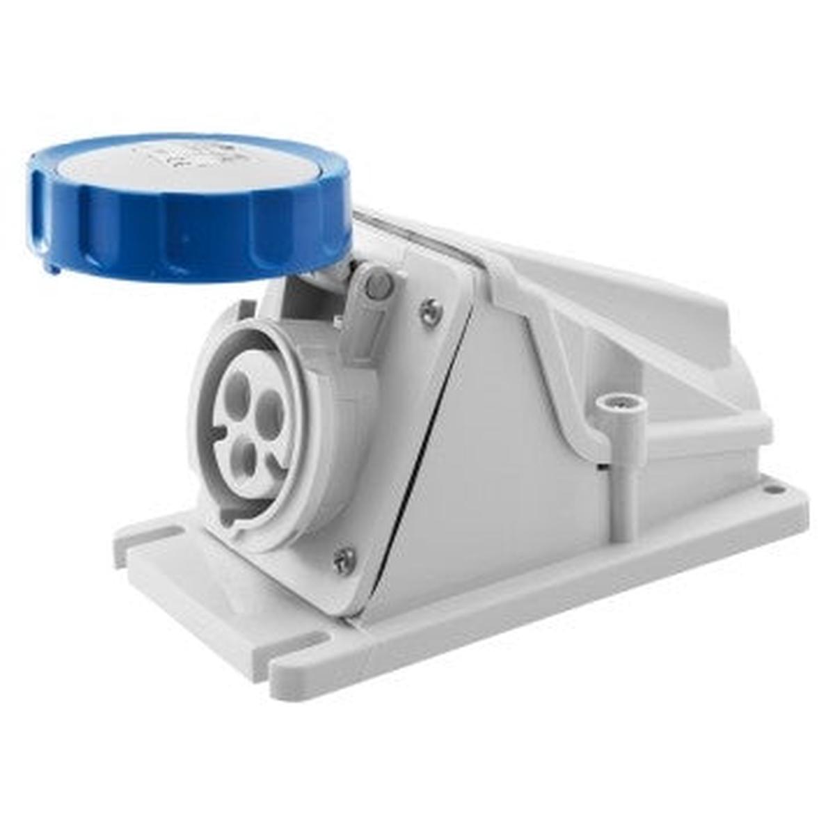 Socket Outlet 230V 32A 2P+E IP67 Surface 90Deg