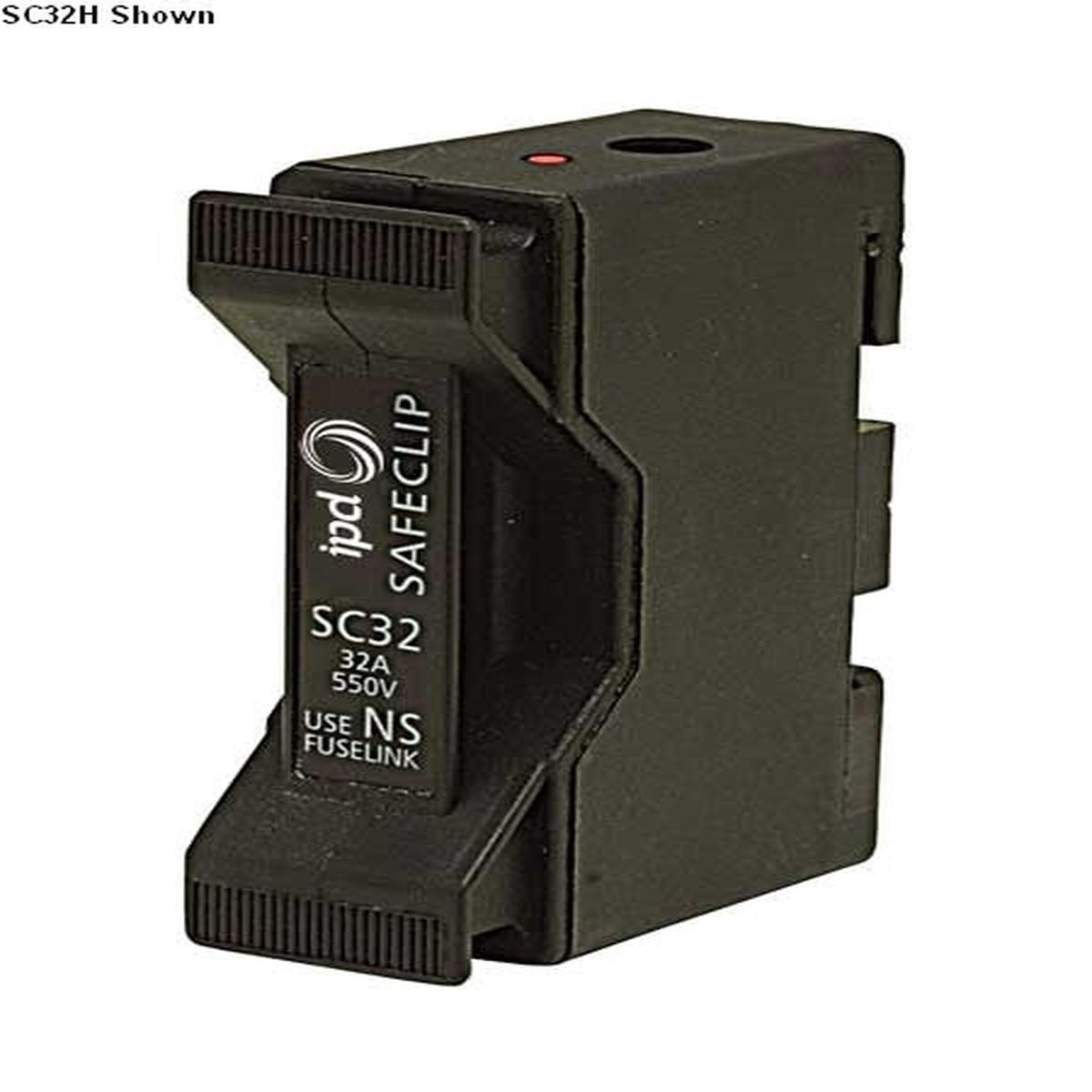 Safeclip Fuse Holder 32A 440V Front Wired