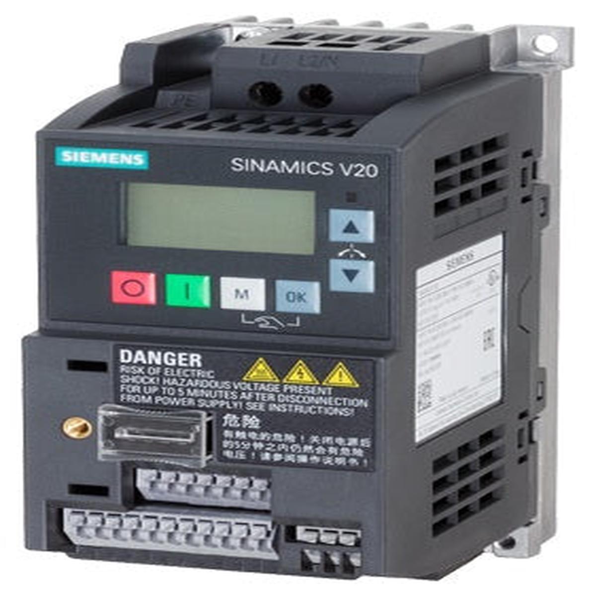 V20 VSD 1Ph/3Ph 0.37kW 240VAC 6SL3210-5BB13-7BV1