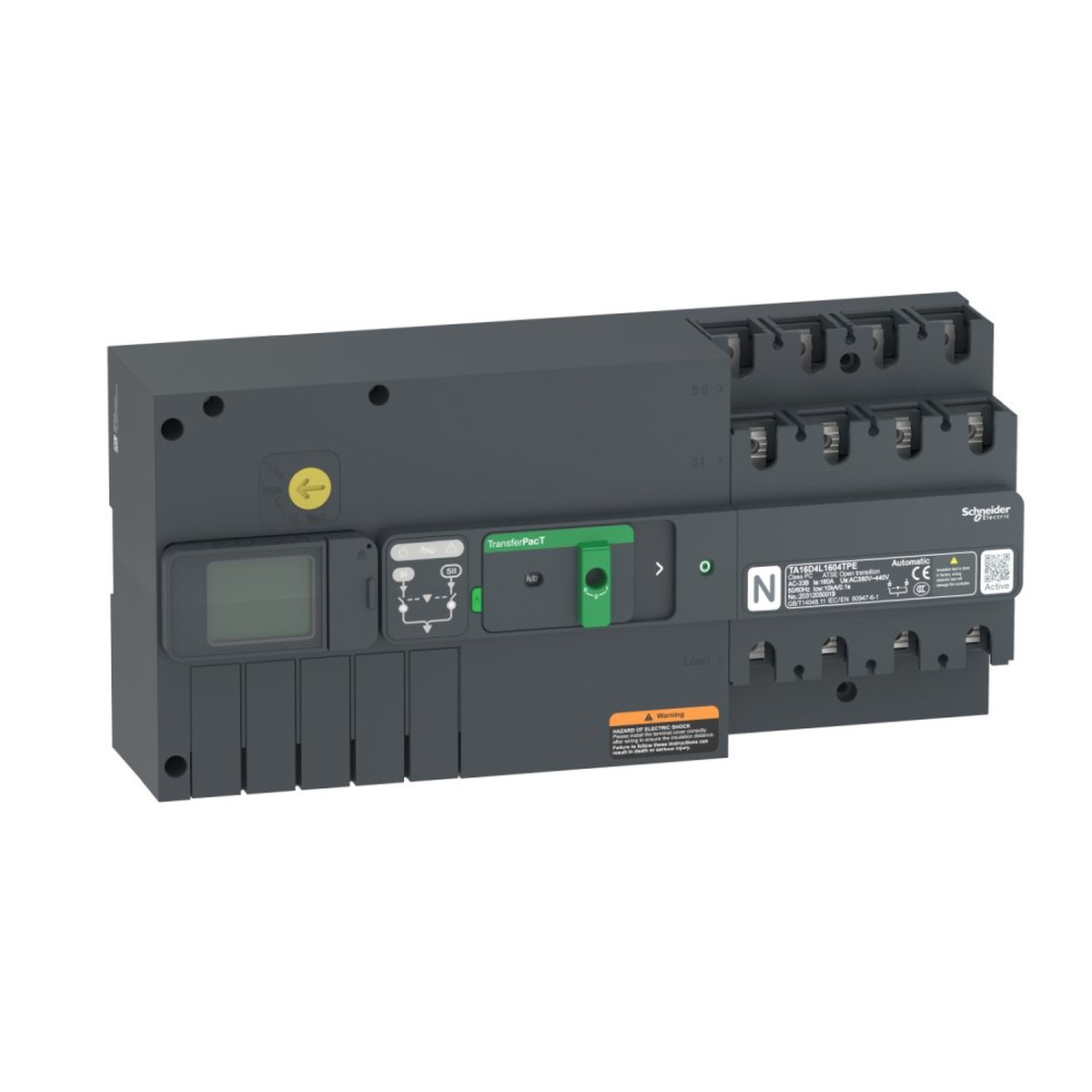 Transfer Switch 4P 100A Active Automatic LCD Frame 160A