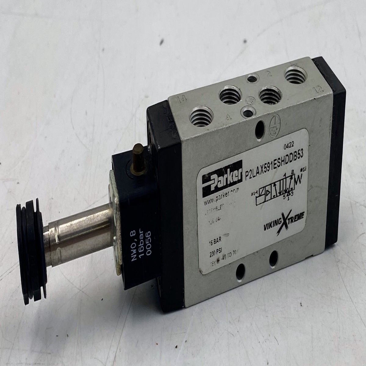 Parker Viking Xtreme P2LAX591ESHDDB53 Single Solenoid Valve, 5 Port, 2 Position