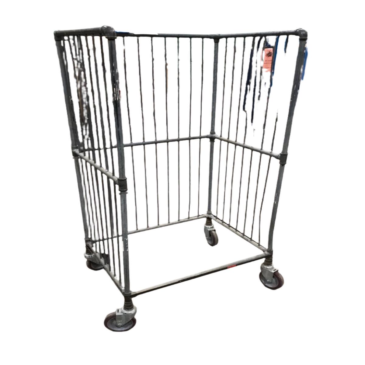 Vintage Industrial Rolling Security Cage